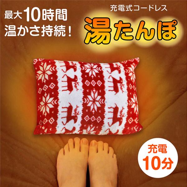 サイズ幅27×奥行19×高さ5(cm)材質本体：PVC、ABS、ポリエステル充電アダプター：ポリカーボネート、ABS製品質量約1.45kgタイプ充電式湯たんぽ充電コード約1ｍ電気代約1.8円/1回の充電 400Ｗ定格AC100V50/60H...