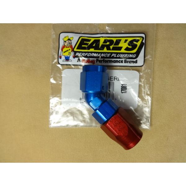 アールズ フィッティング45度 新品未使用AN6 アールズ*エコノフィッティングAN6 新品 青 EARL'S #6