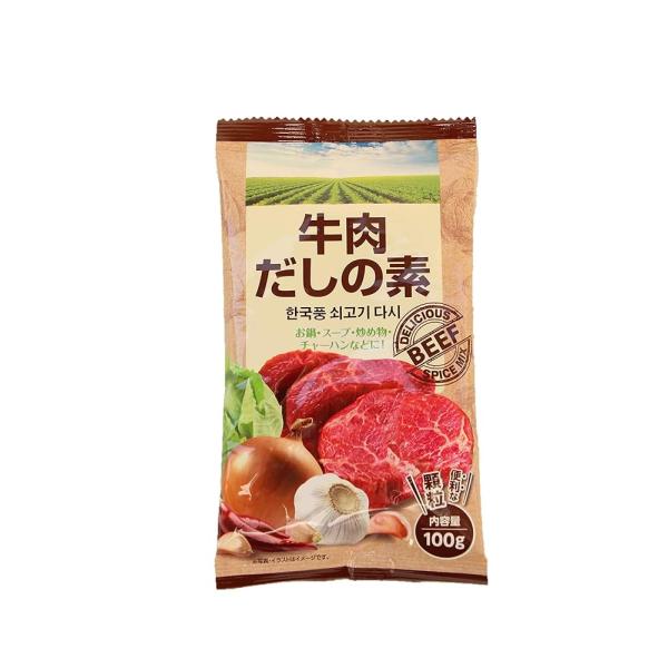 ●商品名牛ダシ 牛肉だしの素 ダシダ 100g×2個 業務スーパー●商品紹介鍋やスープ、炒め物、漬物などさまざまな料理に使用される韓国の万能調味料です。牛肉の旨味が料理のコクや風味をグンッとアップします。チャプチェやネンミョン（韓国冷麺）を...