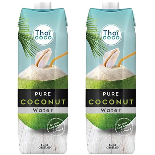 Thai Coco タイココ 100% ココナッツウォーター 1L×2本セット 1000ml×2