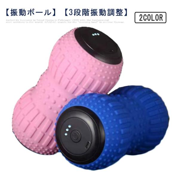 マッサージボール 電動 振動ボール 3段階振動調整 ツイン 健康 ダイエット ハンディ 筋膜リリース 振動マシン ストレッチ 体幹エクササイズ 背中