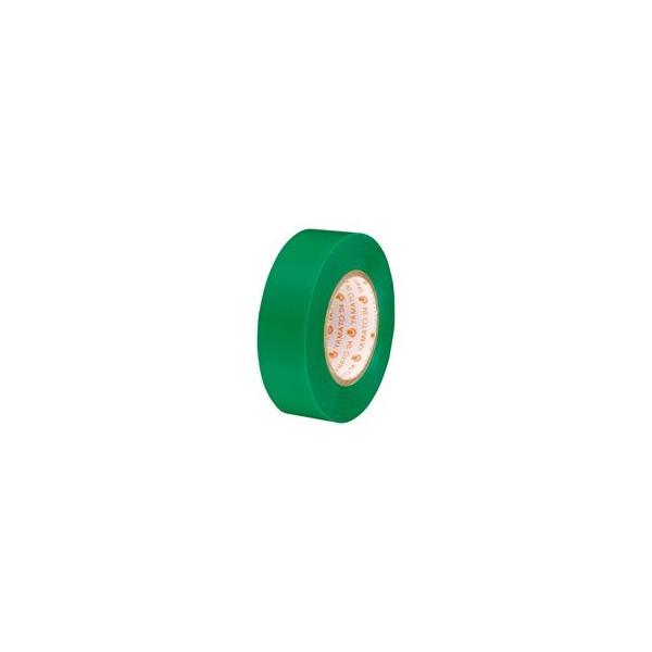 業務用300セット) ヤマト ビニールテープ/粘着テープ 〔19mm×10m/緑
