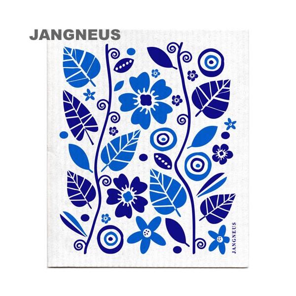 北欧スポンジワイプ　ヤングネウス　ガーデン　ブルー　　JANGNEUS