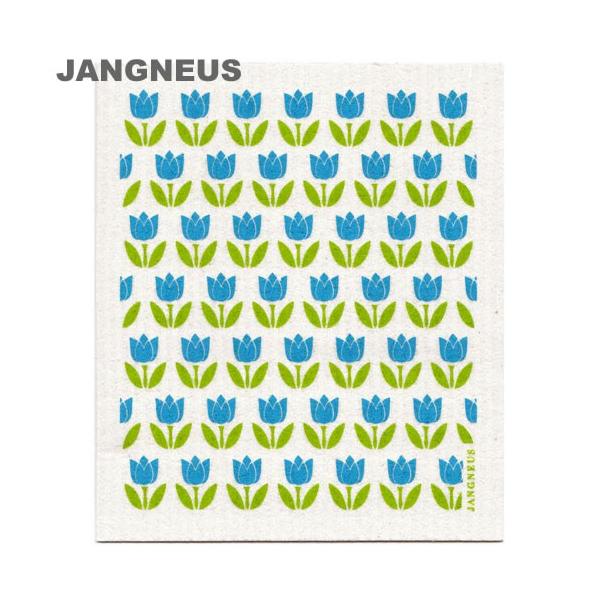 北欧スポンジワイプ　チューリップ　スモール　ターコイズ　　JANGNEUS