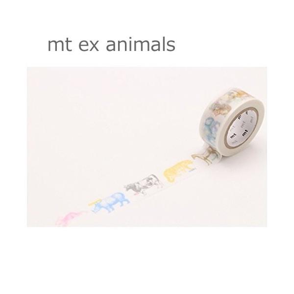 【ゆうメール９９円】カモ井加工紙 mt ex　animals　幅20mmx10m  10P26Mar16　マスキングテープ　