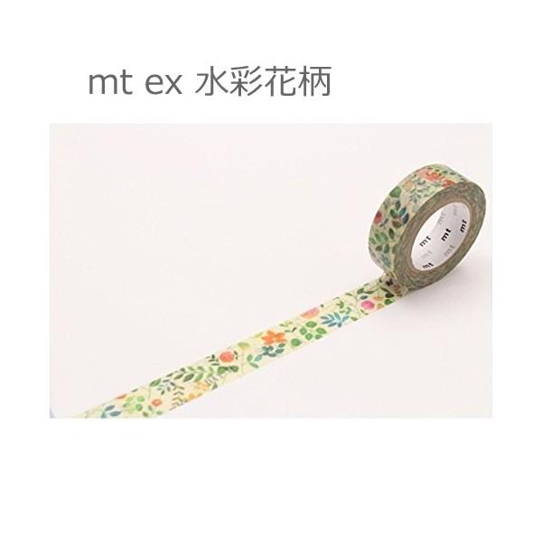 【ゆうメール９９円】カモ井加工紙 mt ex　水彩花柄　幅15mmx7m  10P26Mar16　マスキングテープ
