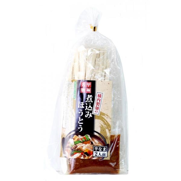 ■商品名　　煮込みほうとう　２人前■内容量　　300g　めん220g　みそ80g■賞味期限　120日■箱サイズ　25×13(cm)■特定原材料等　めん　小麦粉・食塩・加工でん粉　　　　　　　みそ　調合みそ(大豆・米・大麦・食塩)■製造元：■...