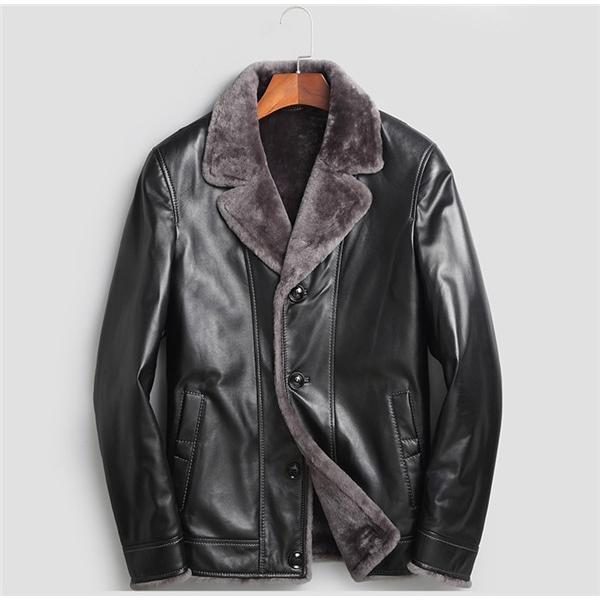 BADOU-R 45R シープスキン　ムートンコート　メンズ 新品SALE! ラム革 シープスキン ムートンコート メンズ 男性 通勤