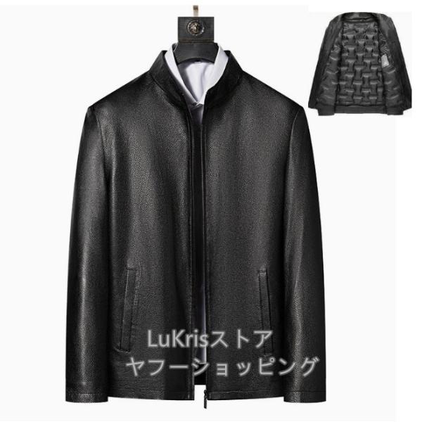 SALE!　 本革　牛革 レザー　ジャケット メンズ 　革ジャン　スタイリッシュ　通勤　ビジネス　スリム　カジュアル シンプル　