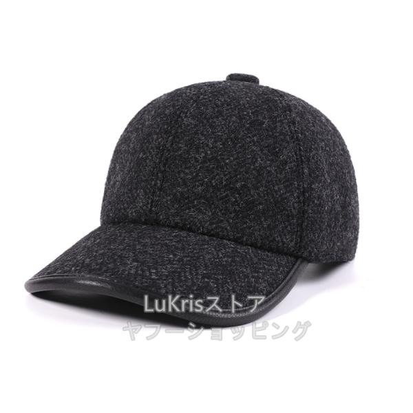 SALE！ウール100% 野球キャップ本革 ヤギ革  ベースボールキャップ アウトドア メンズ 帽子防寒  ハリスツイード生地 通勤用  春秋冬