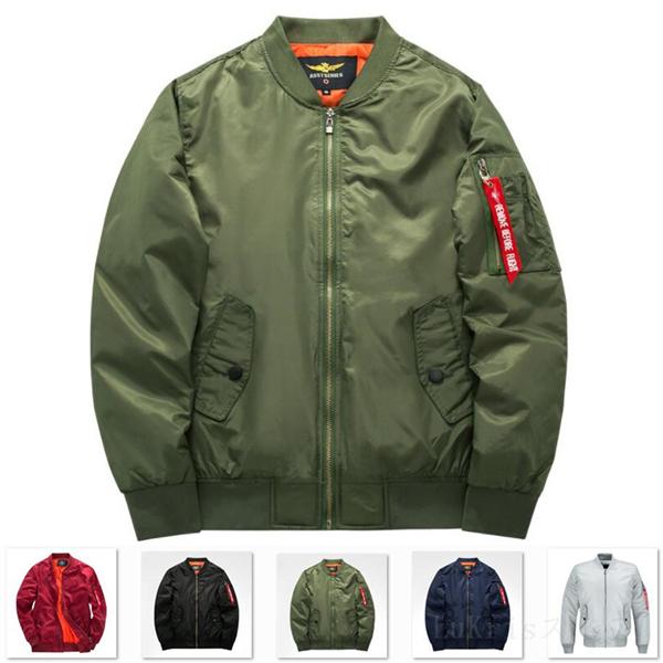 SALE! メンズ 中綿 秋冬 ブルゾン ライダース MA-1 ジップアップ フライトジャケットブルゾン  格好いい ミリタリー ジャケット  軽量  防寒　保温