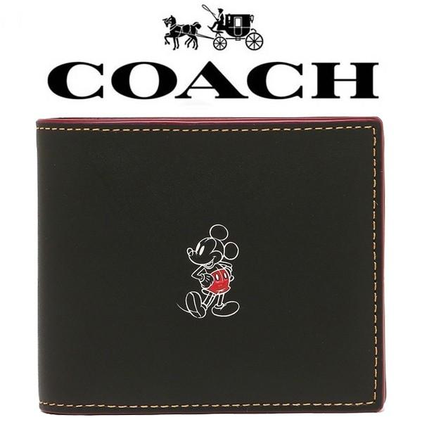 送料無料 ｆ538 Blk コーチ Coach 二つ折り財布 ブラック ミッキー コラボ ウィズ カーフ 財布 アウトレット レディース 538blk Lulu Closet 通販 Yahoo ショッピング