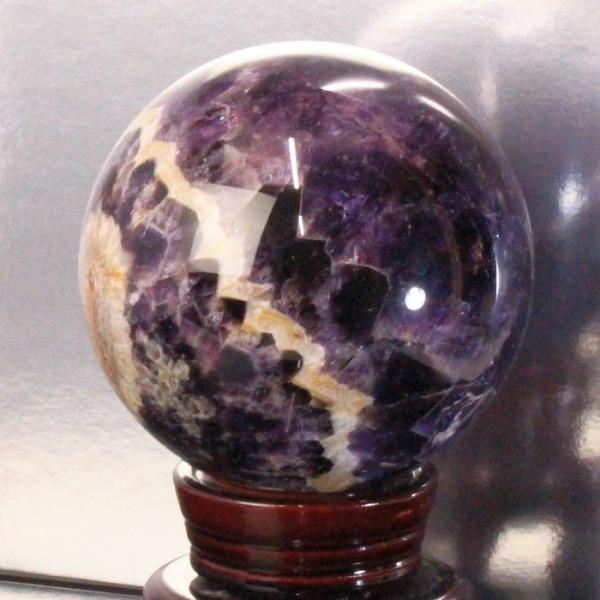 93mm玉】アメジスト 丸玉 球体 水晶球 置物 水晶玉 原石 Amethyst 紫