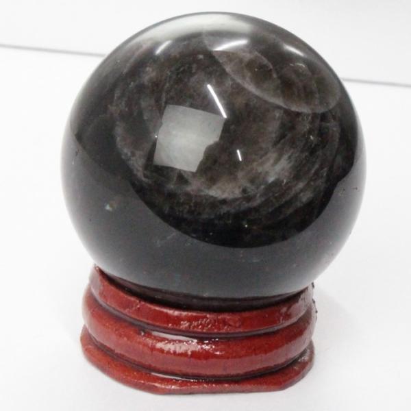 モリオン 丸玉 【43mm 一級品の輝き 厳選一点物】 大玉 球体 水晶玉