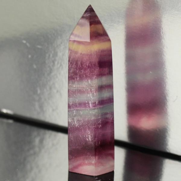 フローライト ポイント 【レア 1点物】 原石 ポイント 置物   一点物 現物