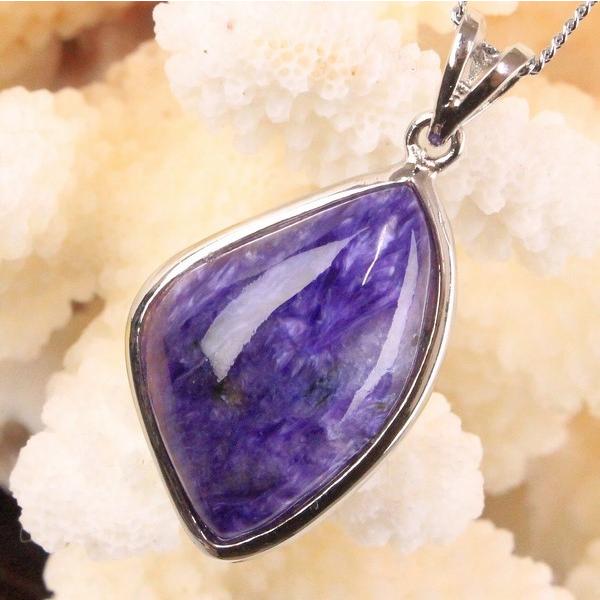 チャロアイト ペンダント ネックレス Necklace チャロ石 Pendant 一点 