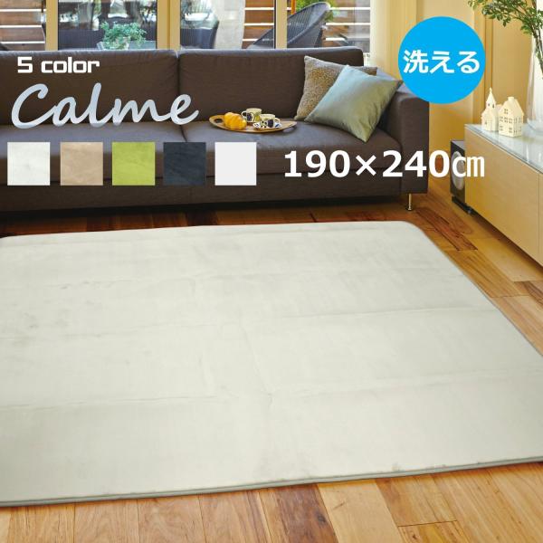 極細繊維マイクロファイバーのさらさらした上品な肌触りの良い感触で心地よい空間を演出します。フローリングに直に敷いても滑りにくい加工。■サイズ：約190×240cm■厚　み：毛足込みで10mm程度■カラー：ベージュ／グレー／グリーン／ピュアブ...