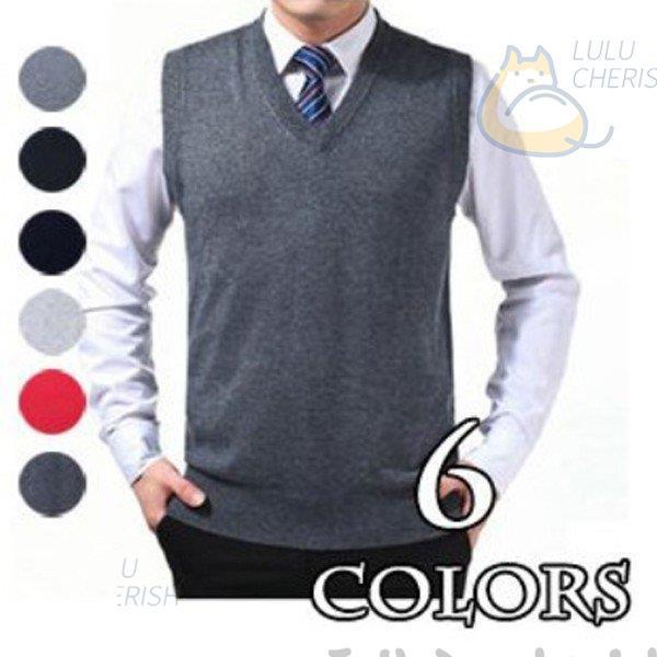 大好き ニットベスト メンズvネック ハイゲージニット トップス カジュアルシャツ メンズファッション 無地 春服 ビジネス 6カラー 前開き カラー ベージュ