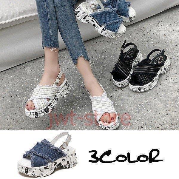 靴 サンダル デニム ダメージ 厚底サンダル レディース スニーカー シューズ スポーツ ウェッジヒール ウェッジサンダル 運動 7cm Huawuyu 0913 Tx917 エピソード Episode 通販 Yahoo ショッピング