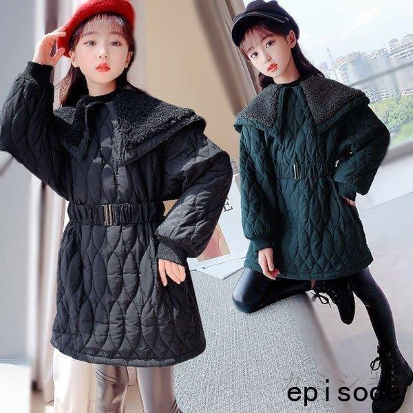 韓国子供服 アウター コート キッズ 女の子 冬服 防寒抜群 裏起毛仕様 フワフワ 厚手 ミドル丈 ラペル コート 防寒 普段着 オシャレ コーデ デイリー 110 160 夏セール開催中 Max80 Off