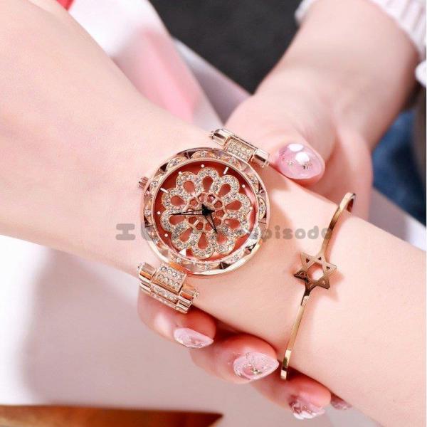 芸能人やモデルの間で大注目 腕時計 レディース グルグル時計 防水 金属ベルト かわいい パープル ウォッチ 安い 安心の定価販売 ステンレスぐるぐる時計 おしゃれ