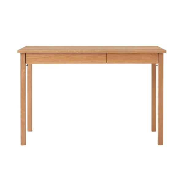 無印良品　木製デスク　ナチュラル 無印良品 木製デスク オーク材 幅110×奥行55×高さ70cm 12841050