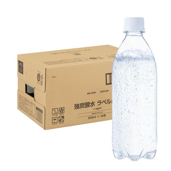 他サイト： 炭酸水 ラベルレス 500ml ×24本 強炭酸水 ペットボトル 500ミリリットル (Smartの商品画像