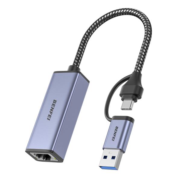 他サイト： BENFEI 有線LANアダプタ USB A/C - ギガビット イーサネット アダプター、USB 3.の商品画像
