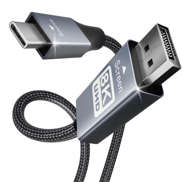 他サイト： BENFEI USB-C - DisplayPort 1.8m ケーブル(8K@60Hz 4K@144Hz 2K@240Hz)、USB Tyの商品画像