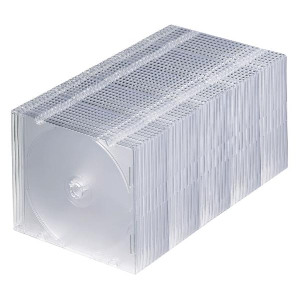 他サイト： サンワサプライ スリムCD/DVD/BDケース 1枚収納×50枚セット 厚さ約5mm薄型タイの商品画像
