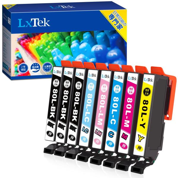 他サイト： LxTek IC6CL80L 互換インクカートリッジ エプソン(Epson)用 IC80L 80L とうもろの商品画像