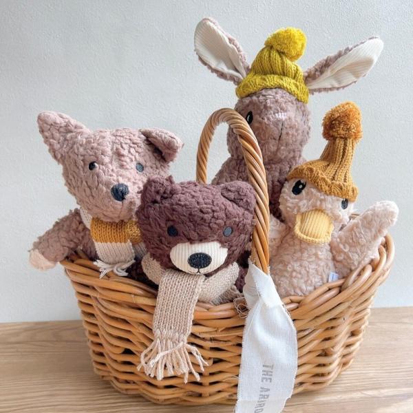 ぬいぐるみ 輸入ブランド くま 犬 あひる うさぎ ドッグ マフラー ニット帽 アンド ザ リトル ドッグ ラフド and the little dog laughed