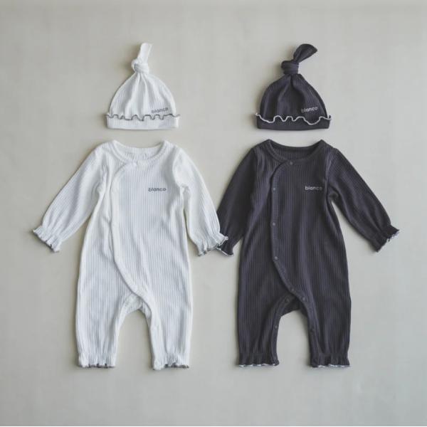 大人用メロウルームウェアとおそろいで、出産後すぐから赤ちゃんとのリンクコーデが楽しめます“はじめての特別な時間”をお揃いで過ごしていただきたいそんな想いを込めました・柔らかなコットンにスパンデックスを加えた伸縮性のある生地で赤ちゃんの肌にや...