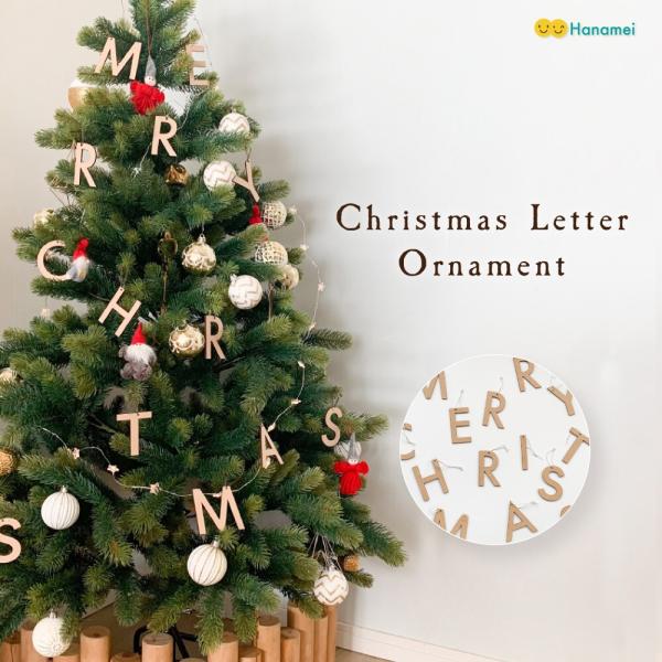 Hanamei クリスマス レター オーナメント ウッドバナー ツリー CHRISTMAS 木製 ガーランド 日本製 ハナメイ