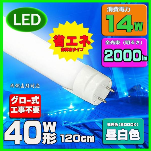 LED蛍光灯 40w形 省エネタイプ 120cm 昼白色 昼光色 直管LED照明 LED蛍光灯 40w形 省エネタイプ 120cm 昼白色 昼光色 直管LED照明