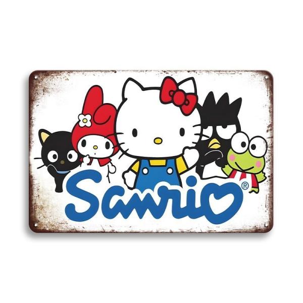 ブリキ看板 サンリオ ハローキティ マイメロディ ケロケロケロッピ 