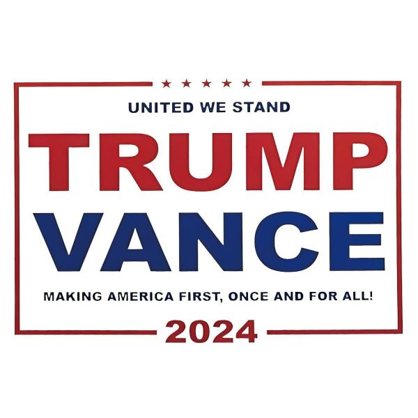 トランプ バンス 2024年 大統領選 看板 ブリキ看板
