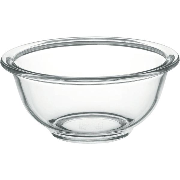 iwaki(イワキ) AGCテクノグラス 耐熱ガラス ボウル 丸型 900ml 外径18cm 電子レンジ/オーブン/食洗器対応 食材を混ぜやすい広口デ