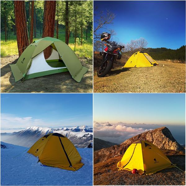フォーシーズン テント 2人用 軽量 防水 キャンプ アウトドア 登山 4 