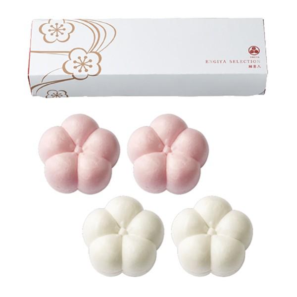 梅の花をかたどった愛らしい最中がお茶漬けに咲かせます。内容：梅型最中茶漬け（さけ5g×2・梅4g×2）BOXサイズ：76×265×43mm賞味期限：約3ヶ月アレルゲン：乳ギフトパッケージで仕上げておりますので、のし紙・包装は省かせていただき...