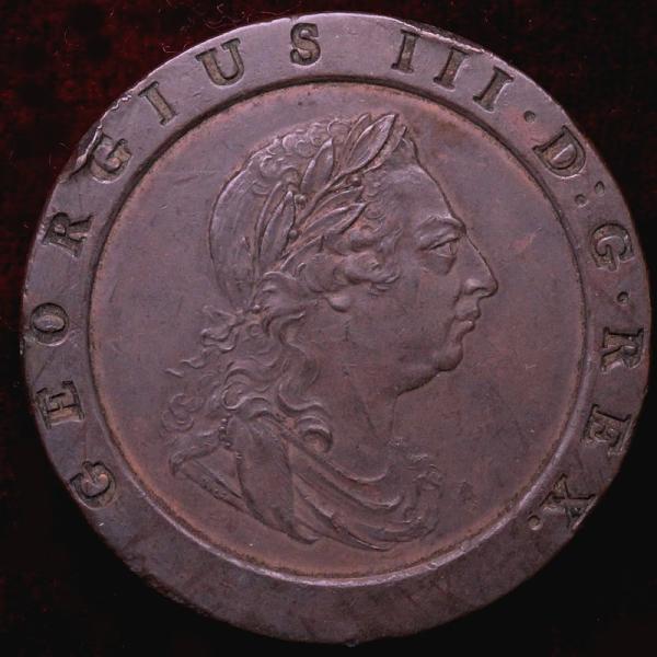 イギリス ジョージ3世 1797年 2ペンス 大型銅貨 :17374:エルズ