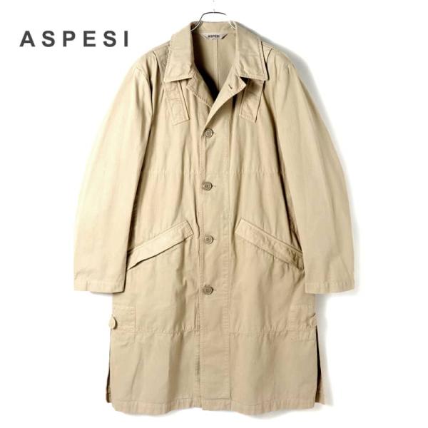 ASPESI / アスペジ ガーメントダイコットンギャバジンミリタリーコート  