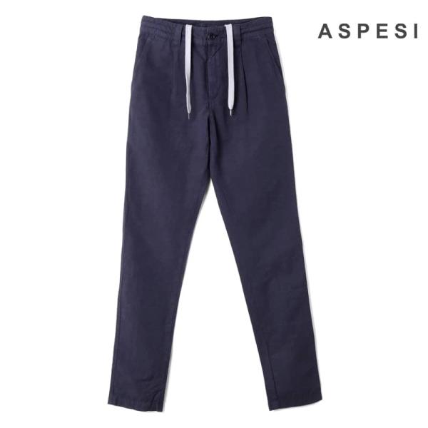 ASPESI(アスペジ) 起毛コットンエラスティックパンツ ネイビー 46 ASPESI(アスペジ) 起毛コットンエラスティックパンツ ネイビー