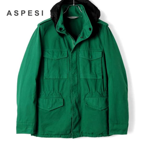 ASPESI ガーメントダイモデルM-65 ネイビー ASPESI（アスペジ）ガーメントダイコットンM-65フィールド