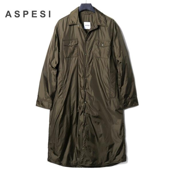 ASPESI（アスペジ） 中綿入り撥水ナイロンロングコート(4IV2/7961