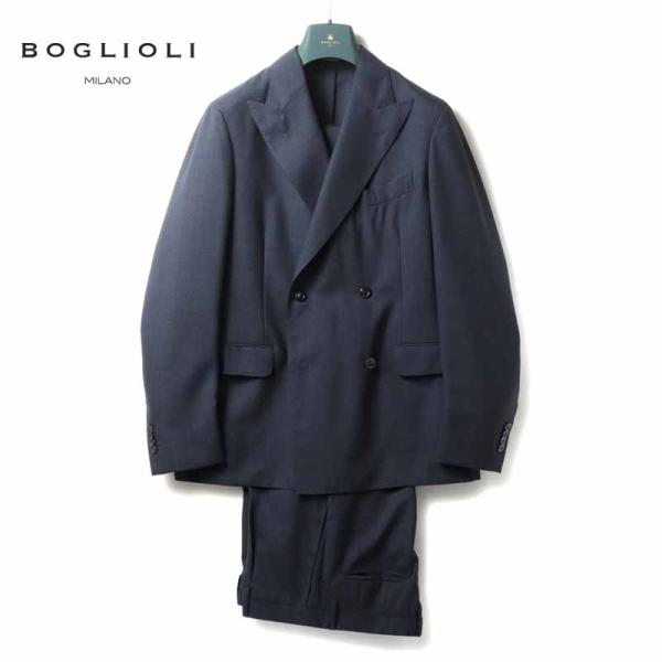 美品　BOGLIOLI ダークブルー チェック柄 スーツ 美品 BOGLIOLI ダークブルー チェック柄 スーツ - メルカリ