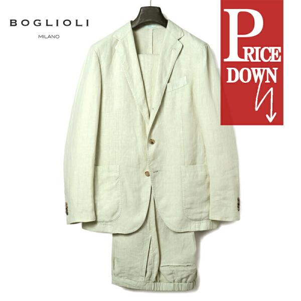 BOGLIOLI（ボリオリ） ガーメントダイリネンポプリン3Bスーツ(COAT