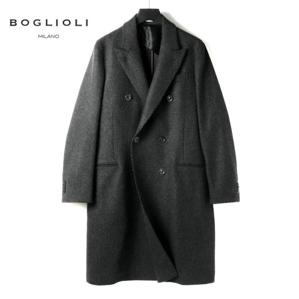 BOGLIOLI（ボリオリ） ウールナイロンカシミヤヘリンボーンダブル