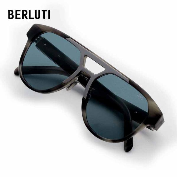 極美品　カリグラフィー✨ベルルッティBerluti　カリグラフィー　サングラス Berluti BERLUTI / ベルルッティ ツーブリッジパイロット型