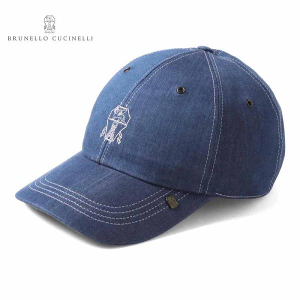 専用　BRUNELLO CUCINELLI　刺繍入りベースボールキャップ メンズ 向け オフホワイト 刺繍入り ベースボールキャップ